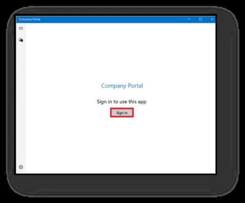 Company portal log in