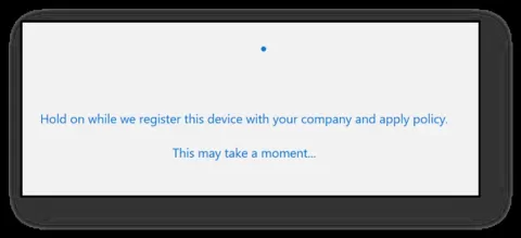 Hold on while we register with your company and apply policy