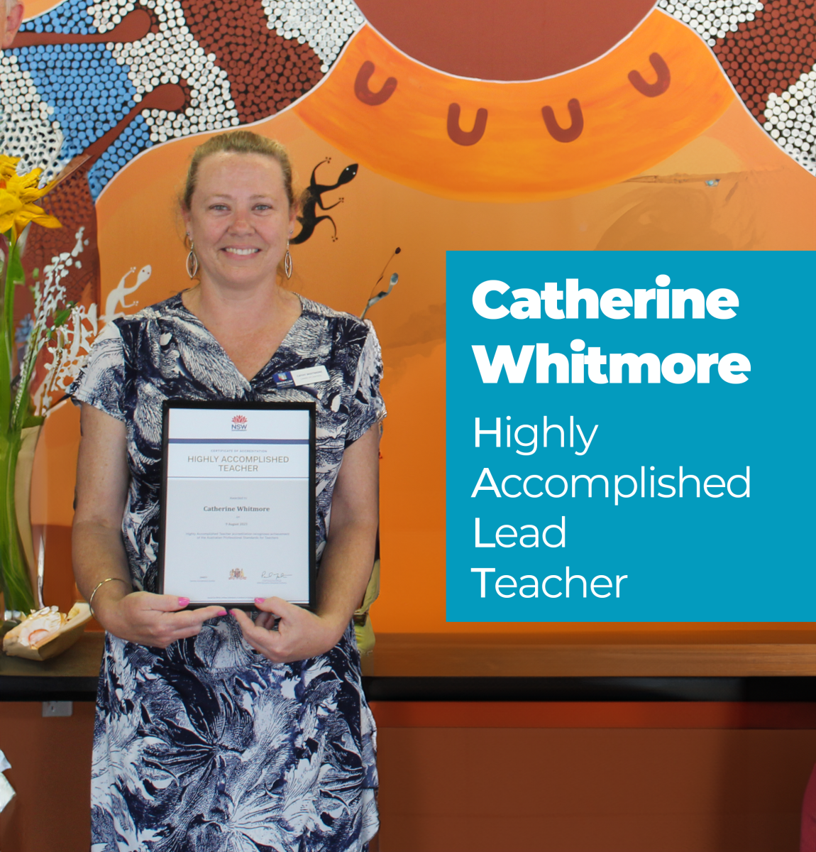 Highly Accomplished Lead Teacher Catherine Whitmore Catholic Schools